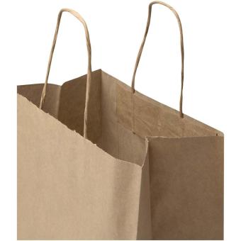 Kraft 80–90 g/m² Papiertasche mit Kordelgriffen – 25 × 15 × 32 cm Natur
