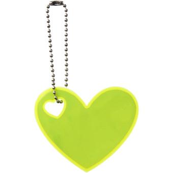 RFX™ H-12 heart reflective PVC hanger Neon yellow