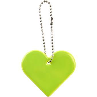 RFX™ H-16 heart reflective PVC hanger Neon yellow