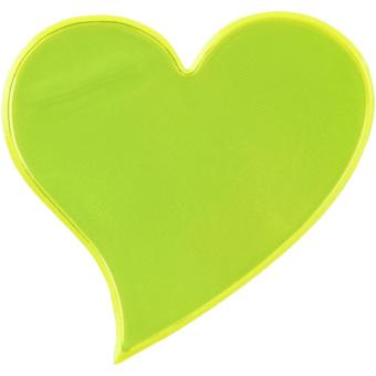RFX™ S-12 heart L reflective PVC sticker Neon yellow