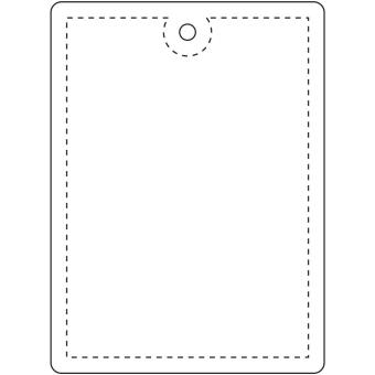 RFX™ H-12 rechteckiger, leichter, reflektierender PVC-Anhänger – groß Neongelb