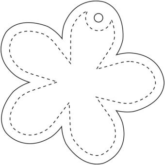 RFX™ H-13 leichter, reflektierender PVC-Anhänger Blume Neongelb