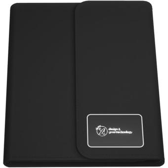 SCX.design O18 A5 notebook with 5W wireless 4000 mAh powerbank and light-up logo Black