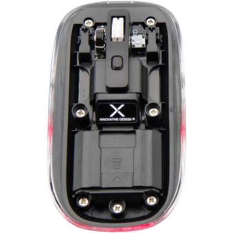 SCX.design O24 transparente wireless multimode 2.4 Ghz Bluetooth® Maus mit Leuchtlogo Transparent