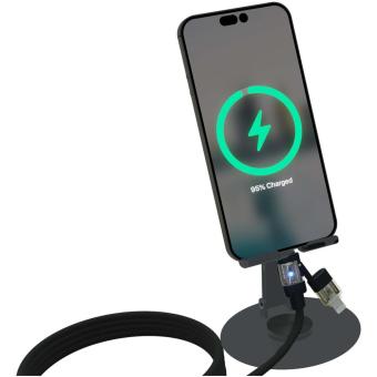 SCX.design O34 360° Smartphonehalterung mit 240W 4 in 1 Ladekabel Silbergrau