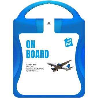 MyKit Flugzeug Reiseset Transparent blau