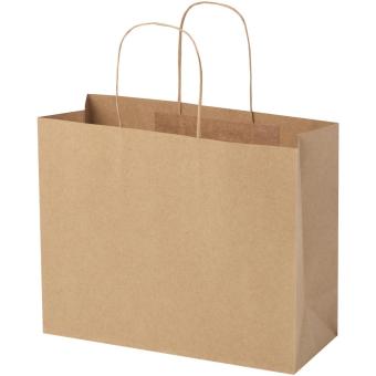 Kraftpapiertasche 120 g/m² mit gedrehten Griffen – 31 × 12 × 25 cm Natur