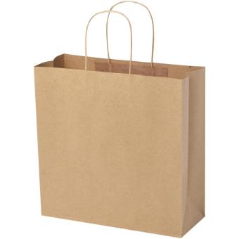 Kraftpapiertasche 120 g/m² mit gedrehten Griffen – 31 × 12 × 31 cm Natur