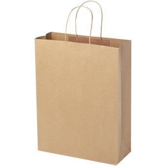 Kraftpapiertasche 120 g/m² mit gedrehten Griffen – 31 × 12 × 41 cm Natur