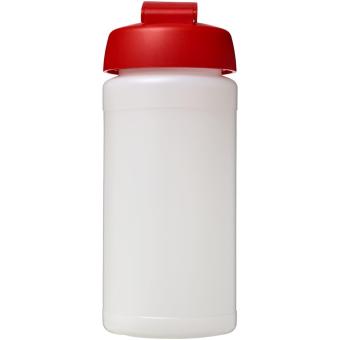 Baseline® Plus 500 ml Sportflasche mit Klappdeckel Transparent rot