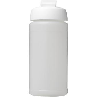 Baseline® Plus 500 ml flip lid sport bottle Transparent white
