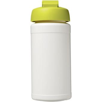 Baseline® Plus 500 ml Sportflasche mit Klappdeckel, weiß Weiß, lindgrün