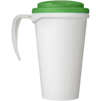 Brite-Americano® Grande 350 ml mug with spill-proof lid White/green
