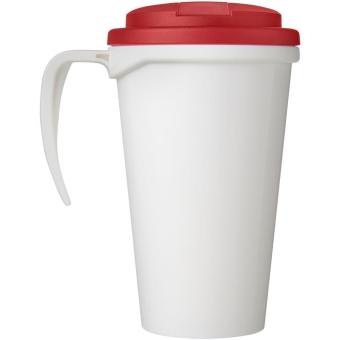 Brite-Americano® Grande 350 ml mug with spill-proof lid White/red