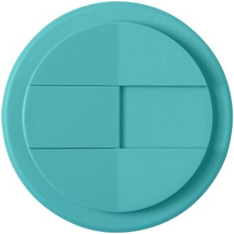 Americano® Eco 350 ml recycelter Becher mit auslaufsicherem Deckel Aquamarinblau