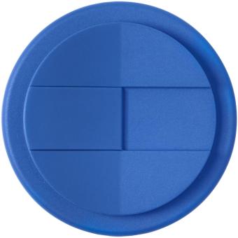 Americano® Eco 350 ml recycelter Becher mit auslaufsicherem Deckel, schwarz Schwarz, Mid Blue