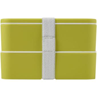 MIYO double layer lunch box Lime/white