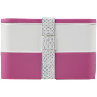 MIYO Doppel-Lunchbox Rosa/weiß