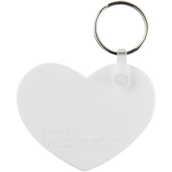 Tait heart-shaped recycled keychain White