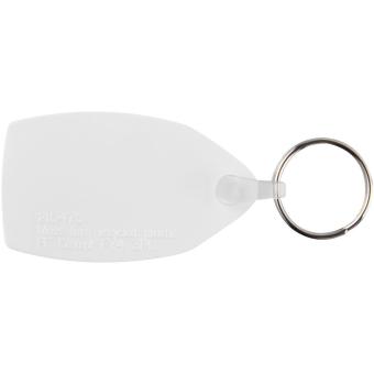 Tait rectangular-shaped recycled keychain White