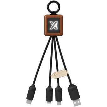 SCX.design C19 Easy to Use Kabel aus Holz mit Leuchtlogo Bambus