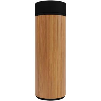 SCX.design D11 500 ml Smart Flasche  aus Bambus mit Leuchtlogo Holz