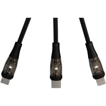 SCX.design C50 5-in-1 fast charging 100W/5A cable with digital display Black