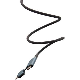 SCX.design C52 100W 4-in-1 rPET magnetic ultra fast charging cable Silver grey