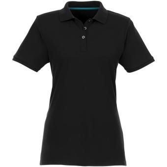 Beryl Poloshirt aus GOTS Bio-Recyclingmaterial für Damen, schwarz Schwarz | XS