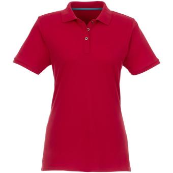 Beryl short sleeve women's GOTS organic recycled polo, red Red | XS