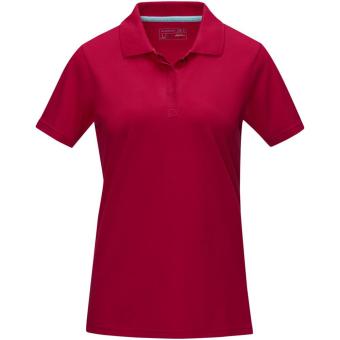 Graphite Poloshirt aus GOTS-zertifizierter Bio-Baumwolle für Damen, rot Rot | XS