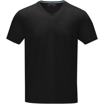 Kawartha short sleeve men's GOTS organic V-neck t-shirt, black Black | XS