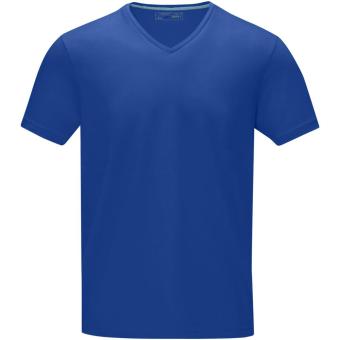 Kawartha short sleeve men's GOTS organic V-neck t-shirt, aztec blue Aztec blue | XS