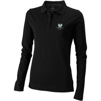 Oakville long sleeve women's polo, black Black | XS