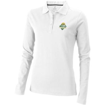Oakville long sleeve women's polo, white White | XS