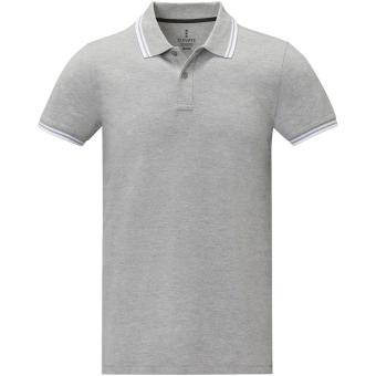 Amarago short sleeve men's tipping polo, heather smoke Heather smoke | XS