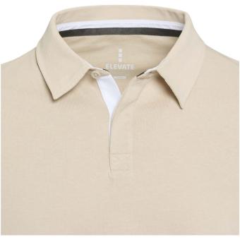 Clyde unisex organic rugby polo sweatshirt, oatmeal Oatmeal | XXS