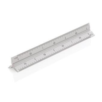 XD Collection 15cm. Aluminum triangular ruler Silver