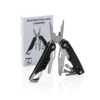 XD Collection Solid multitool with carabiner Black