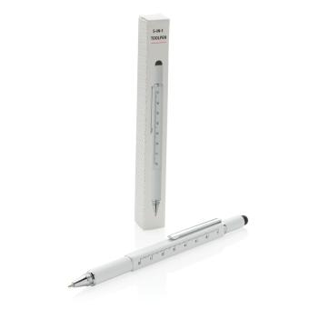 XD Collection 5-in-1 Aluminium Tool-Stift Weiß