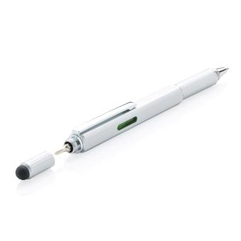 XD Collection 5-in-1 Aluminium Tool-Stift Grau