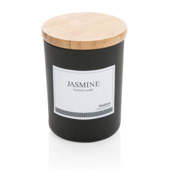 Ukiyo deluxe scented candle with bamboo lid Black