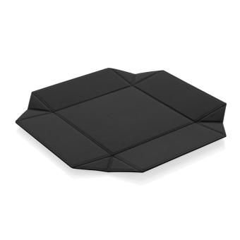 Swiss Peak RCS recycled PU foldable magnetic storage tray Black