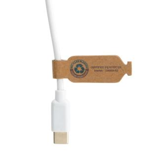 XD Collection RCS recycled plastic Ontario 6-in-1 round cable White