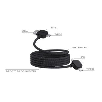 Urban Vitamin Stockton 65W RCS RTPE/RPET magnetic cable Black
