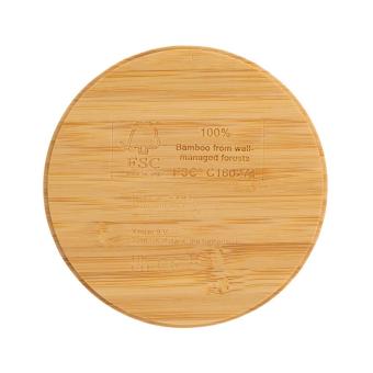 XD Collection Bamboo 5W round wireless charger Brown