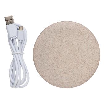 XD Collection 5W Wheat straw wireless charger Khaki