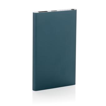 XD Collection RCS recycled plastic/aluminium 4000mah powerbank with type C Aztec blue