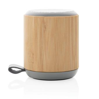 XD Collection Bamboo and fabric 3W wireless speaker Brown