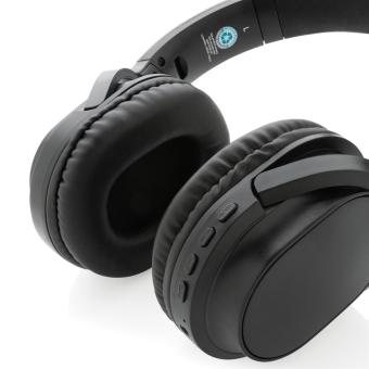 XD Collection RCS recycled plastic Elite Foldable wireless headphone Black